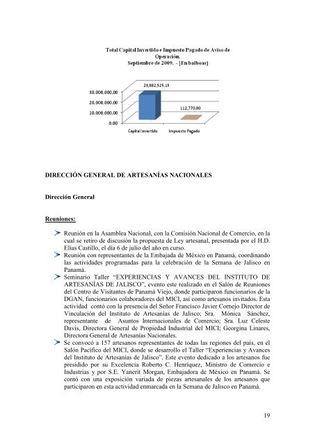 Septiembre 2009 - Ministerio de Comercio e Industrias