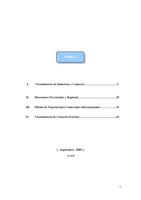 Septiembre 2009 - Ministerio de Comercio e Industrias