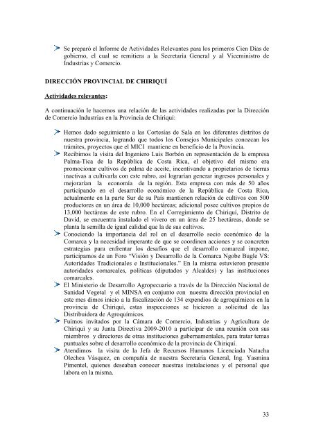 Septiembre 2009 - Ministerio de Comercio e Industrias