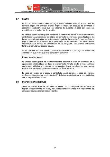 concurso público nº 001-2011-igp primera convocatoria - Instituto ...