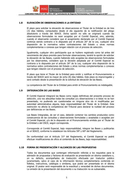 concurso público nº 001-2011-igp primera convocatoria - Instituto ...