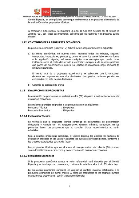 Bases de convocatoria - Instituto Geofísico del Perú