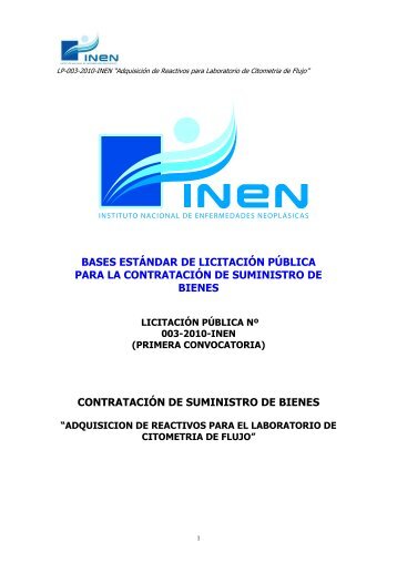 AVISO DE CONVOCATORIA - Instituto Nacional de Enfermedades ...