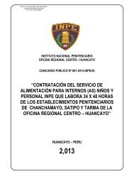 contratación del servicio de alimentación para internos (as) niños y ...