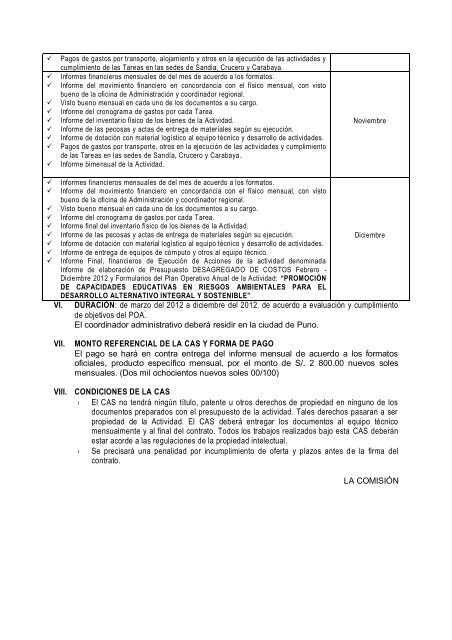 convocatoria para contratación de coordinador administrativo por ...