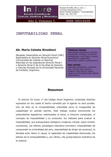 5. imputabilidad penal - Iniure