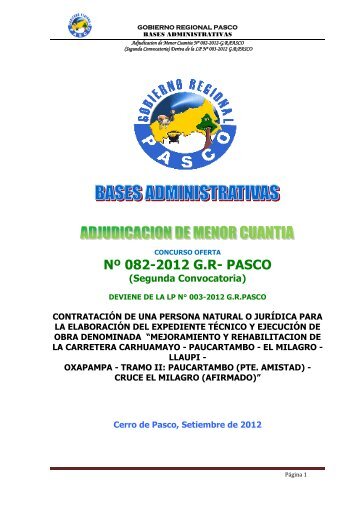 Nº 082-2012 GR- PASCO - seace