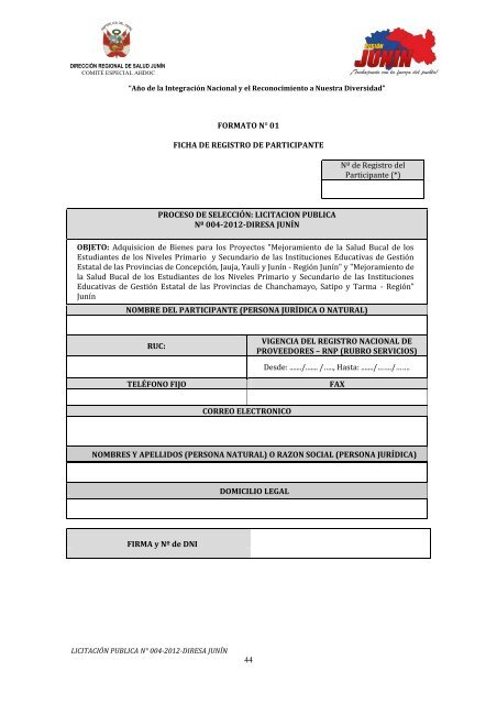 bases administrativas licitacion pública nº 004-2012-diresa ... - seace