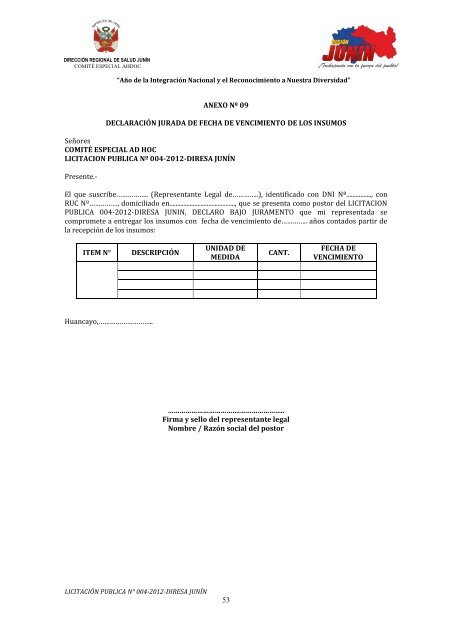 bases administrativas licitacion pública nº 004-2012-diresa ... - seace