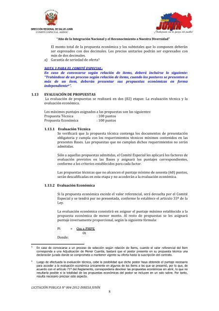 bases administrativas licitacion pública nº 004-2012-diresa ... - seace
