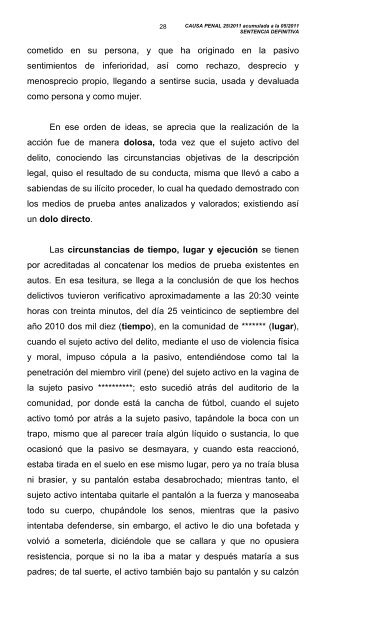 SENTENCIA DEFINITIVA. Molango de Escamilla, Estado de Hidalgo ...