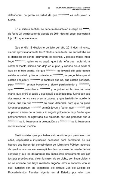 SENTENCIA DEFINITIVA. Molango de Escamilla, Estado de Hidalgo ...