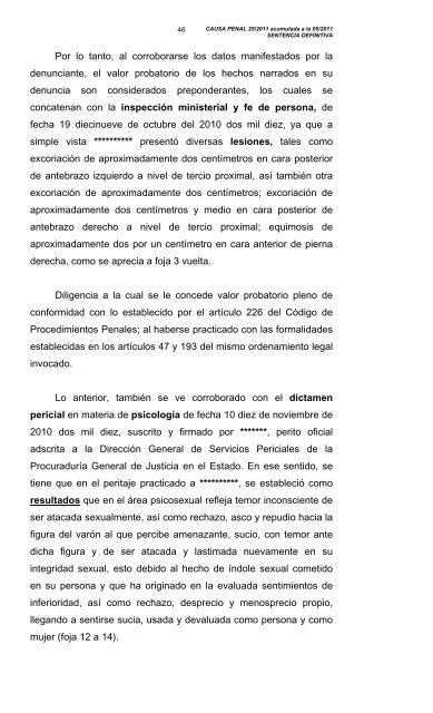 SENTENCIA DEFINITIVA. Molango de Escamilla, Estado de Hidalgo ...