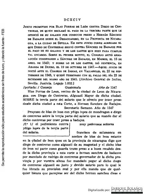 Juicio promovido por BIas Porras de León, contra Diego de ...