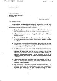Carta del Juez M. Bedjaoui al Secretario General del CIADI