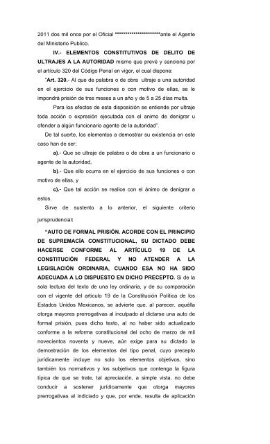 CAUSA PENAL:91/2012 AUTO DE PLAZO CONSTITUCIONAL.- En ...