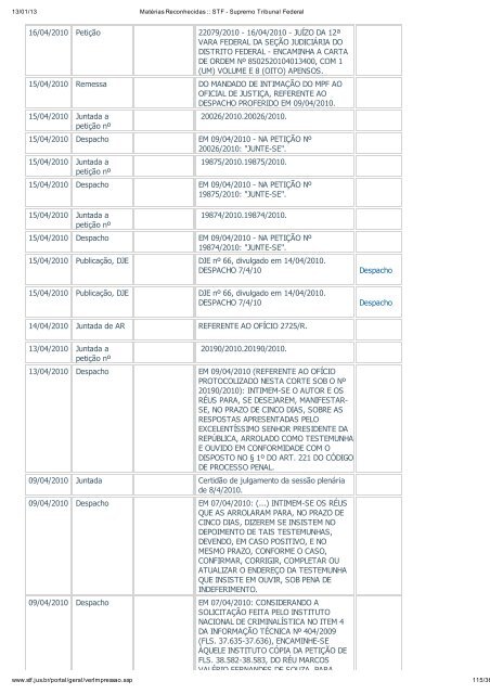 Acompanhamento Processual - Novo Jornal