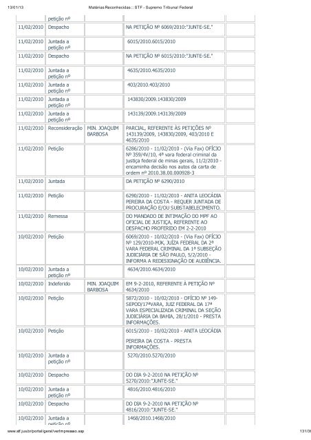 Acompanhamento Processual - Novo Jornal