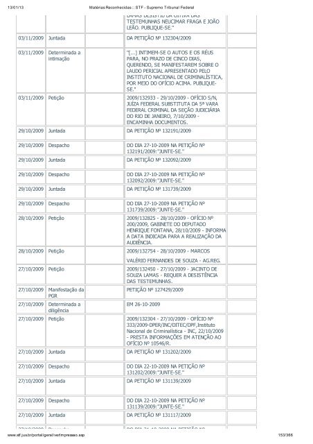 Acompanhamento Processual - Novo Jornal