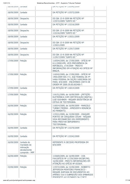 Acompanhamento Processual - Novo Jornal