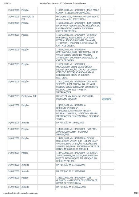 Acompanhamento Processual - Novo Jornal