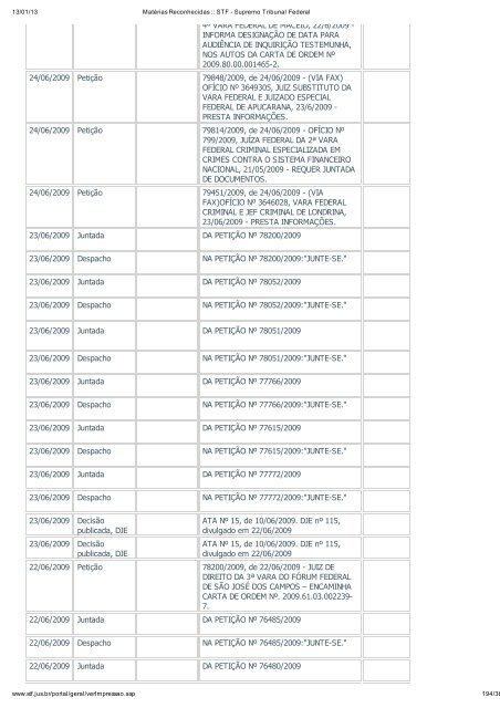 Acompanhamento Processual - Novo Jornal