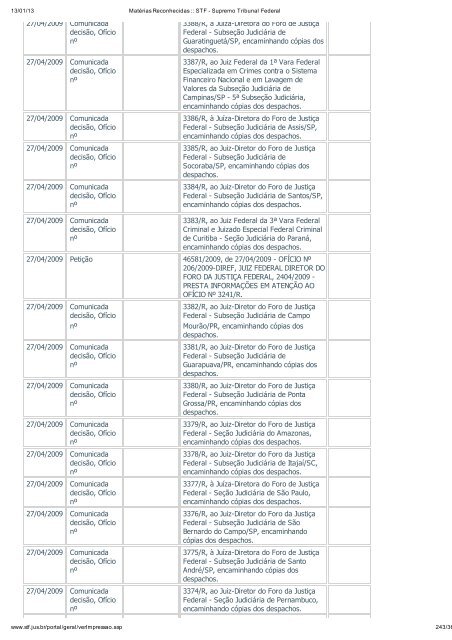 Acompanhamento Processual - Novo Jornal