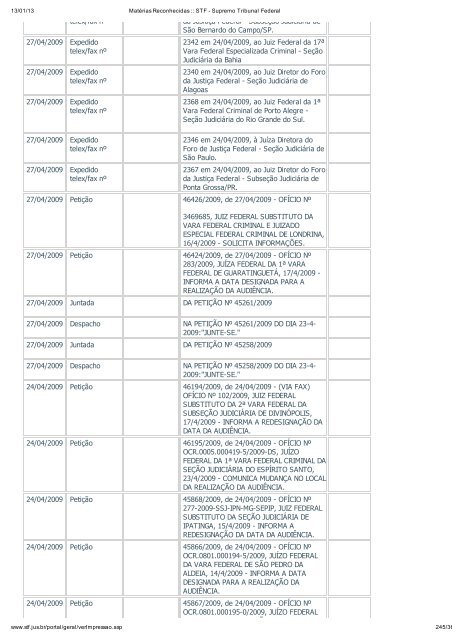 Acompanhamento Processual - Novo Jornal