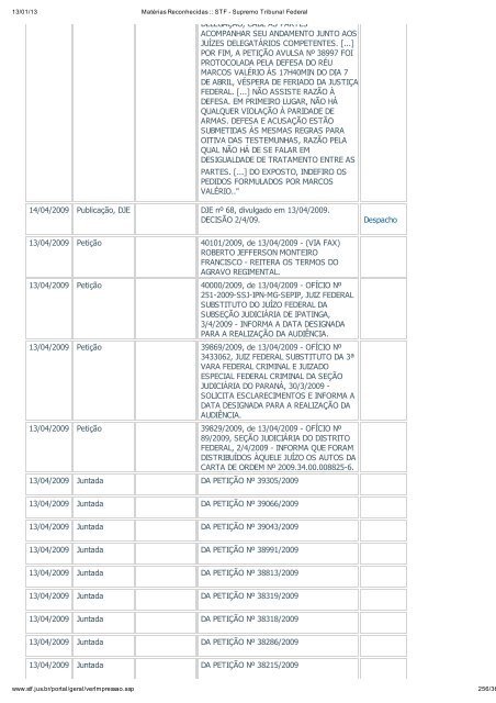 Acompanhamento Processual - Novo Jornal