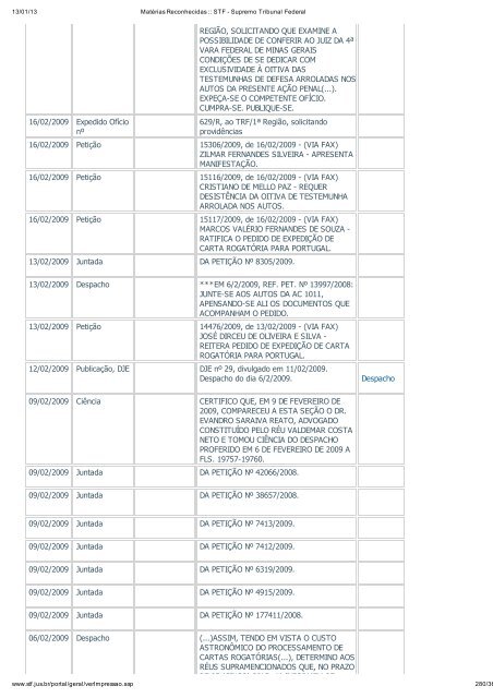 Acompanhamento Processual - Novo Jornal