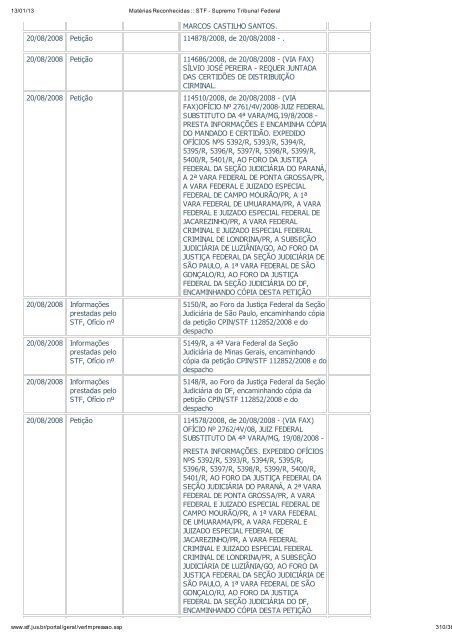 Acompanhamento Processual - Novo Jornal