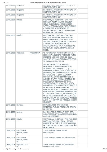 Acompanhamento Processual - Novo Jornal