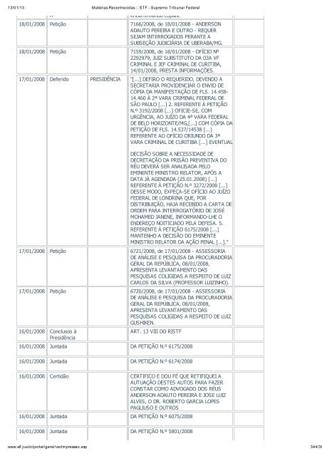 Acompanhamento Processual - Novo Jornal