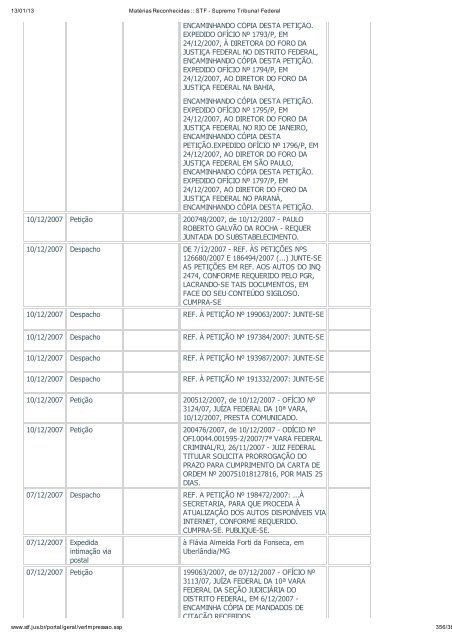 Acompanhamento Processual - Novo Jornal