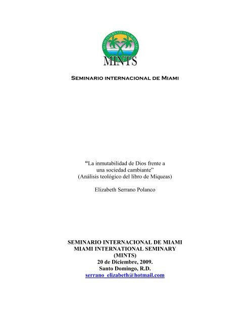Seminario internacional de Miami “La ... - MINTS español