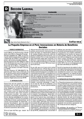 D SECCIÓN LABORAL - informativo vera paredes