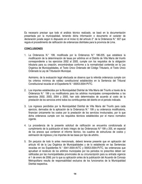 INFORME N - Municipalidad Metropolitana de Lima