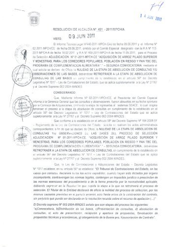 Resolución de Alcaldia - Municipalidad Provincial de Chiclayo