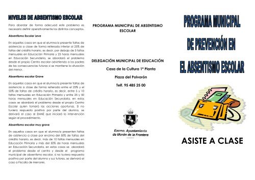 Triptico Campaña prevencion absentismo escolar - Ayuntamiento ...
