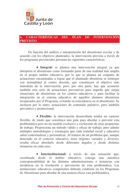 Plan de Prevención y Control del Absentismo Escolar