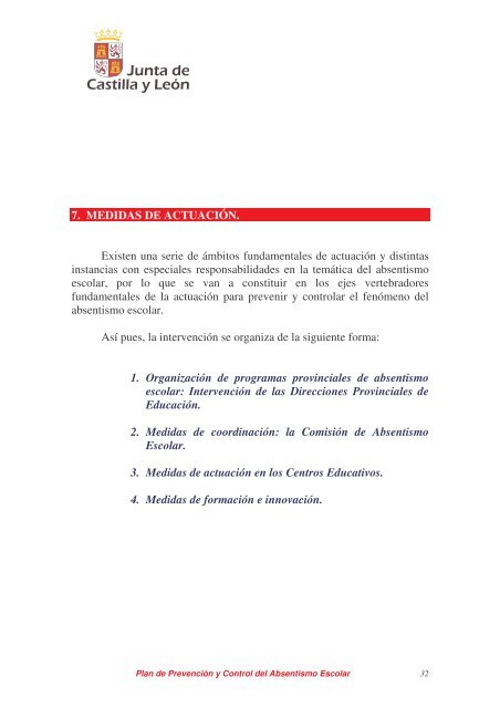 Plan de Prevención y Control del Absentismo Escolar