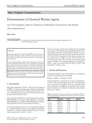 Determination of Chemical Warfare Agents - Dr. Rainer Haas