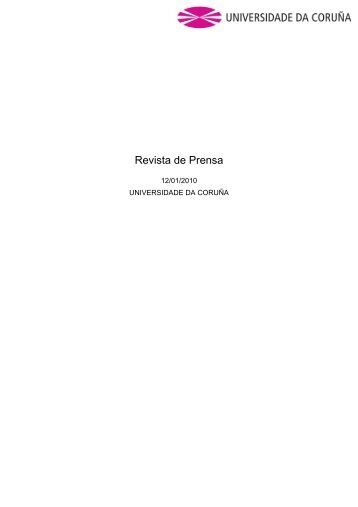 Revista de Prensa - UDC-Universidade da Coruña