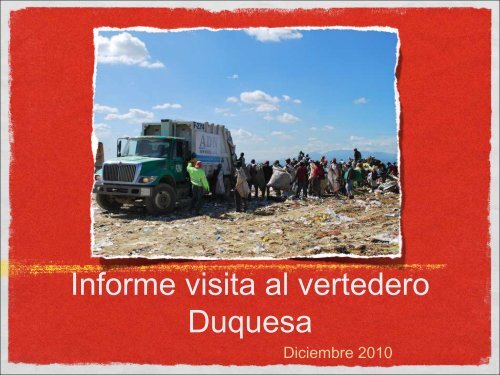 Informe visita al vertedero Duquesa - CEDAF