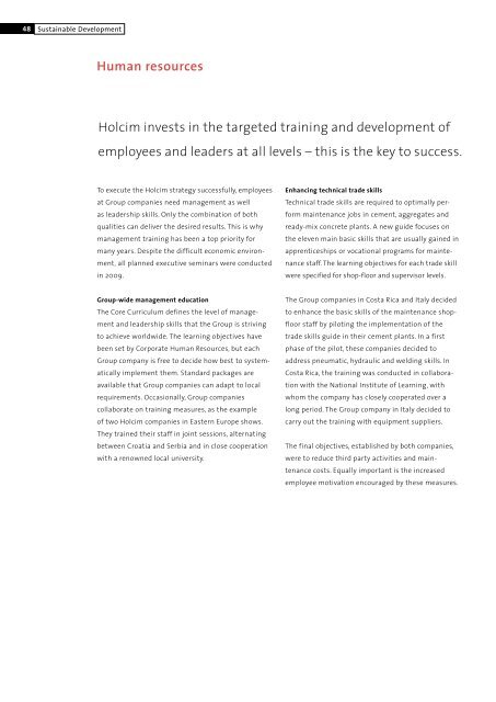This Is The Key To Success H Holcim Group
