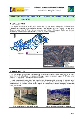 proyecto: recuperación de la laguna del tobar. tm beteta (cuenca) 1 ...