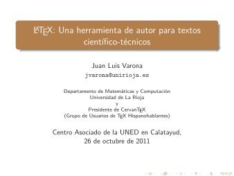 LaTeX: Una herramienta de autor para textos científico ... - UNED