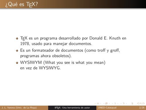 LaTeX: Una herramienta de autor para textos científico ... - UNED