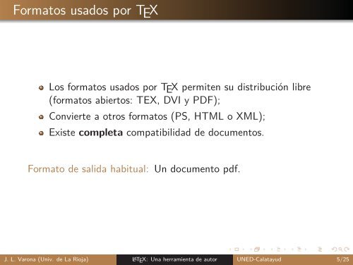 LaTeX: Una herramienta de autor para textos científico ... - UNED