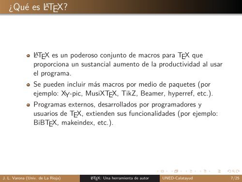 LaTeX: Una herramienta de autor para textos científico ... - UNED